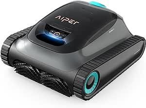 (2024 New) AIPER Scuba S1 Cordless Robotic Pool Cleaner, Wall Climbing Pool Robot Vacuum, WavePath Navigation 2.0 with Periodic Cleaning, Last 150 Minutes for In-ground Pools up to 1600 Sq.ft-Gray