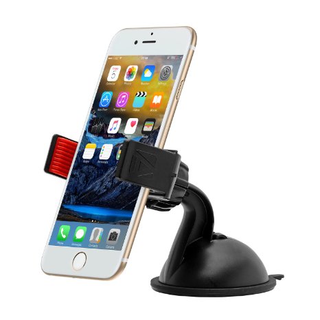 Cell Phone Car Mount Holder, Asscom® Universal Dashboard Windshield Car Mount for Smartphones,Comaptible for iPhone 6 / 6 Plus / 5 / 5S / 5C / 4 / 4S / 3G, Samsung Galaxy S2 / S3 / S4 / S5 / S6, Galaxy NOTE 2 / 3 / 4, Motorola Droid RAZR / MAXX, HTC ONE / M8 / M9 / X, LG Revolution / Flex / G3 / G2, GPS Holder, or any Device upto 3.5~5.5" –p/n:217