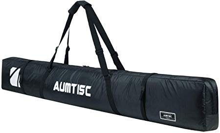 AUMTISC Single Ski Bag Travel Padded to Transport Skis Gear Pocket with Adjustable Handle 170 185 cm