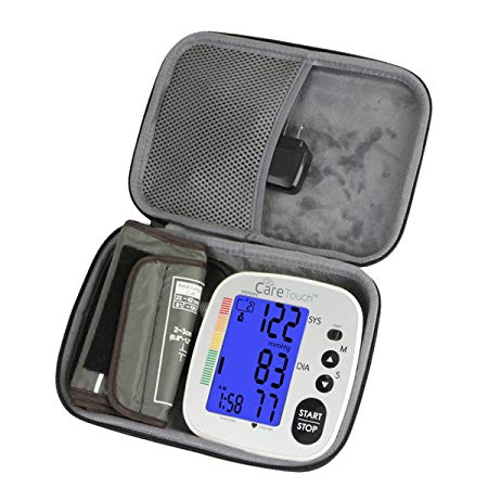 Hard Travel Case for Care Touch Fully Automatic Upper Arm Digital Blood Pressure Monitor by co2CREA