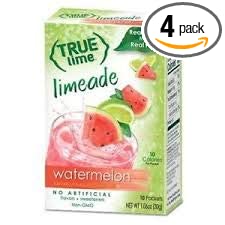True Lime, Watermelon Limeade Drink Mix 10 packets (Pack of 4)