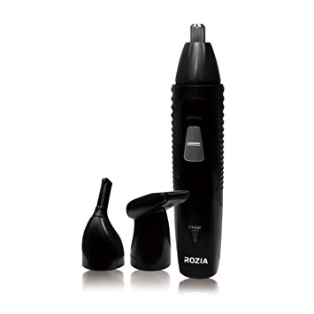 ROZIA Men's Rechargeable Electronic Hair Trimmer - Ear, Nose, Eyebrow, Mustache and Beard - Wet and Dry Operation - Adjustable and Easy to Clean