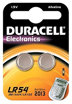 Duracell Electronics LR54 1.5 V Alkaline Batteries - Pack of 2