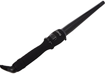 xtava Twirl Curling Wand - Tapered Clipless Curling Tong with ½ to 1 Inch Tourmaline Barrel - Professional Salon Hair Curler, Cool Tip LCD Display Auto Shut Off Dual Voltage Storage Pouch Heat Glove