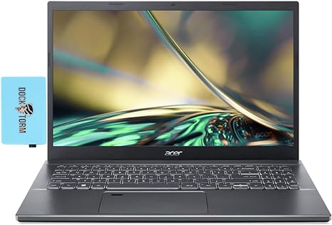 acer Aspire 5 Slim Business Laptop 15.6" FHD (10-Core Intel i7-1255U Upto 4.7 GHz, 32GB RAM, 1TB PCIe SSD, Backlit KYB, Fingerprint, Thunderbolt 4, WiFi 6, Win 11 Home) w/Dockztorm Hub