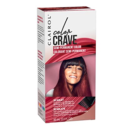 Clairol Color Crave Semi-permanent Hair Color, Scarlet, 1 Count