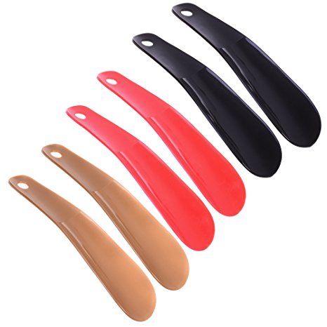 Cosmos ® Pack of 6 Plastic 6.3" Shoe Horn Travel Shoehorns