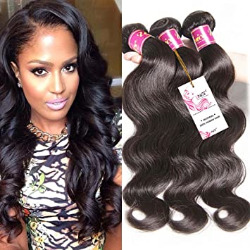 UNice Hair 20 22 24 26inch Brazilian Body Wave 4bundles 100% Real Unprocessed Virgin Human Hair Extensions Natural Black Color