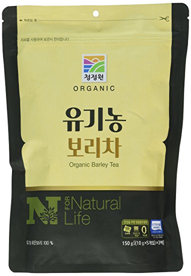 1 X Chung Jung One Organic Barley Tea, 10g X 15 Teabags (Total 150g -10.58 Oz) - Sugar Free, Caffeine Free