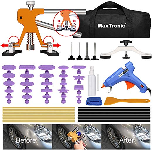 MaxTronic Dent Removal Kit, Dent Puller, Car Dent Repair Device, 46 pcs Paintless Dent Repair Kit, Pops a Dent with Adjustable Dent Remover Tool for Auto Body Door Ding Dent Hail Damage