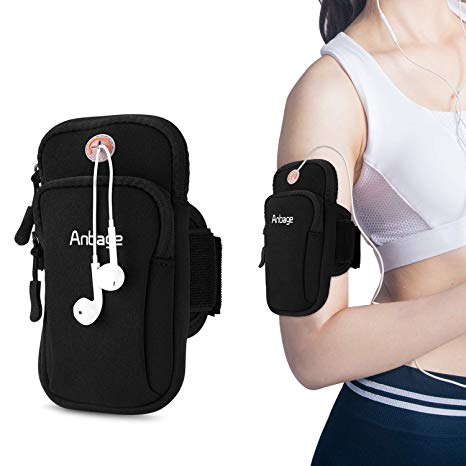 Running Armband for iPhone X 8 7Plus 6sPlus Samsung Galaxy Note 5 4 S8 S7 Edge,Multifunctional Outdoor Sports Armband Sweatproof Armbag Casual Arm Package Bag,PlusKey Holder & Screen Protector