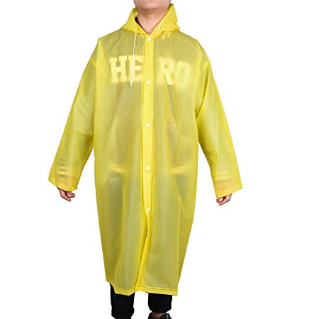 Mudder Portable Raincoat Rain Poncho with Hoods and Sleeves