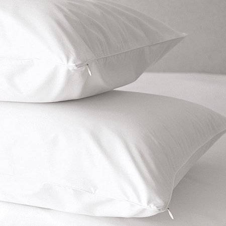 Premium Allergy Pillow Protectors - Multi-Purpose Hypoallergenic Dust Mite & Bed Bug Free 100% Cotton 500 Thread Count Zippered Pillow Covers - 2 Pack By Home Fashion Designs (Queen)