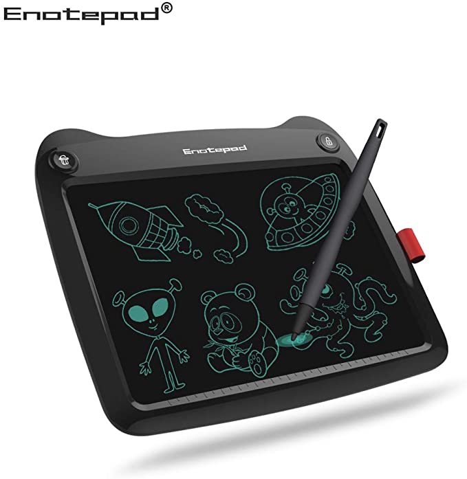 LCD Writing Tablet 9'' (9 inch), Best Gift Drawing and Writing Board for Kids & Adults, Handwriting Paper Doodle Pad for Office, School, Home [Black-N2]