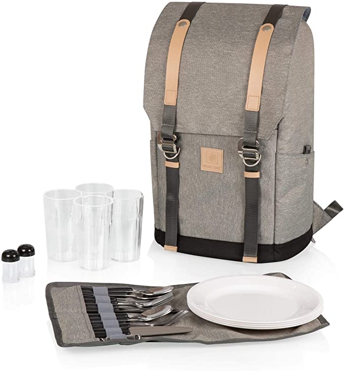PICNIC TIME PT-Frontier Picnic Backpack, Heathered Gray