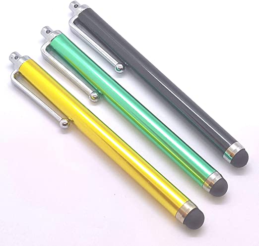 3packUniversal Screen Metal Touch Stylus Pen for Android Device Mobile Phone Cell Smart Phone Tablet iPad iPhone (Multicolor)