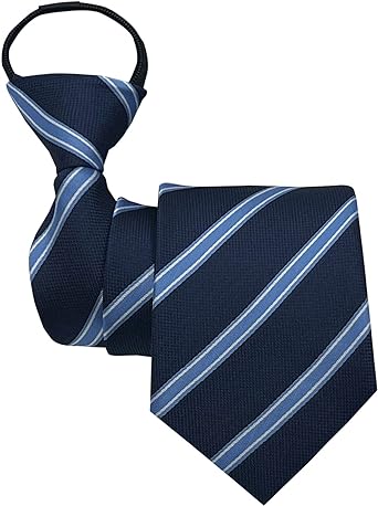 Mantieqingway Mens Zipper Tie 19'' Adjustable Pretied Ties for Men Polyester Necktie with Zip for Wedding Party Christmas