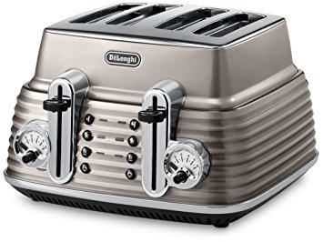 De'Longhi Scultura CTZ4003BG 4-slice Toaster - Champagne