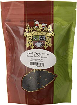 English Tea Store Loose Leaf, Organic Earl Grey Cream Tea Pouches, 4 Ounce