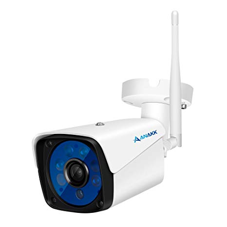 Anakk Wireless WiFi Security Camera 720P Home Surveillance IP Camera with Night Vision Motion Detection 3.6mm Lens Outdoor IP66 Waterproof SD Card Slot