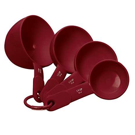 KitchenAid Plastic Measuring Cups, Set of 4, Red