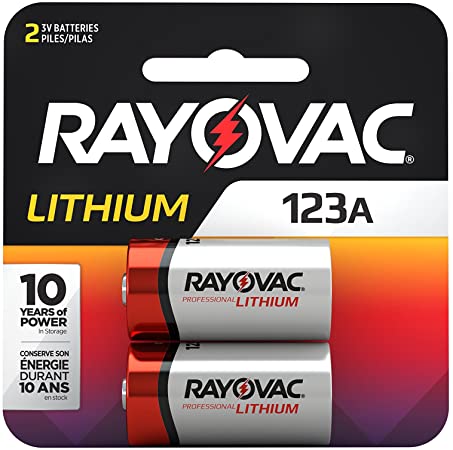 RAYOVAC RVCRL123A2A, 3-Volt Lithium 123A Photo Batteries (2-Pack)