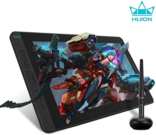 HUION Graphics Drawing Monitor Kamvas 13 13.3 Inch Full-laminated Screen, 8 Programmable Press Keys, Supports Connectivity with Android Device, Without Stand