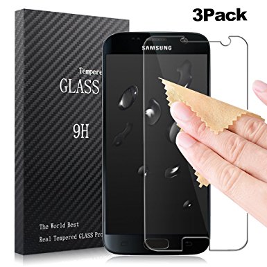 Samsung Galaxy S7 Screen Protector, AOFU Tempered Glass 3D Touch Compatible,9H Hardness,Bubble (3Pack)