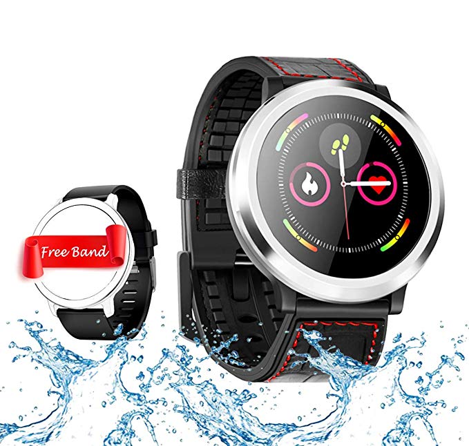 Smart Watch, Fitness Tracker with Heart Rate & Blood Pressure & Sleep Monitor for Android and iOS, Waterproof Activity Tracker with Color Screen, Smartwatch with Step & Calorie Counter for Women Men