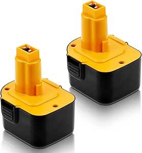 2 Pack 12V 3.6Ah DC9072 Replacemnet for Dewalt 12V Battery NiMh Compatible with Dewalt 12V Battery NiMh DW9071 DC9072 DE9037 DE9071 DE9072 DE9074 DE9075 152250-27 397745-01 Cordless Power(yellow)