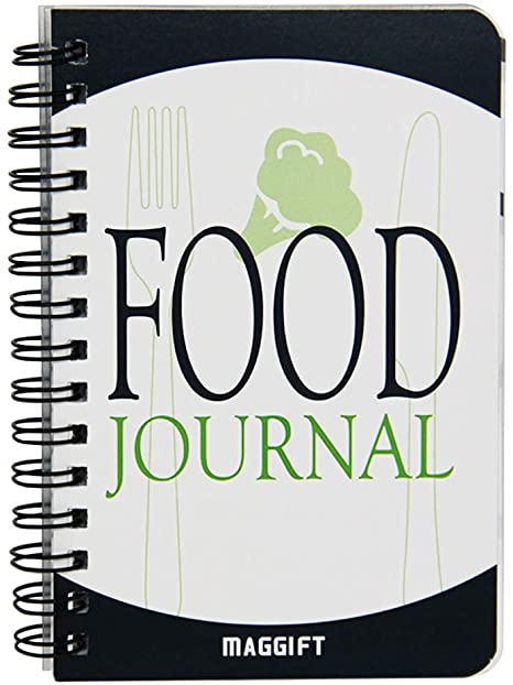 ATDAWN Food Journal/Food Diary/Diet Journal Notebook, 120 Pages - 3 1/2" x 5 1/4" Durable Thick Translucent Cover, Wire-O Binding