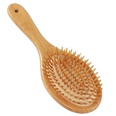 Fani Wooden Bristle Hair Brush Anti-Static Paddle Hairbrushes