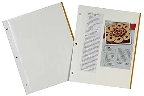 Meadowsweet Kitchens Self-Adhesive Magnetic Pages for Recipe Clippings for 3 ring binders
