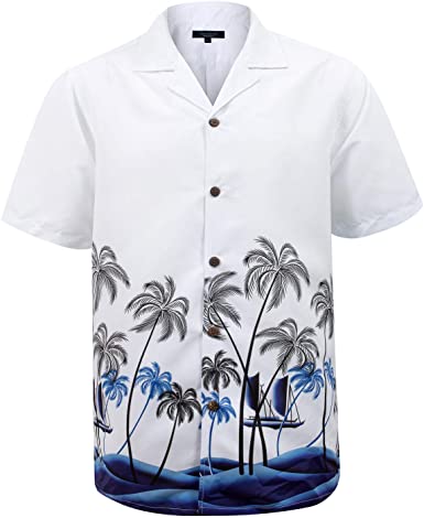 YEAR IN YEAR OUT Mens Christmas Hawaiian Shirts Regular Fit Hawaiian Shirts for Men with Quick to Dry Effect