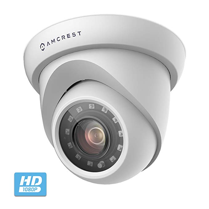 Amcrest UltraHD 4MP Outdoor Camera Dome Security Camera, IP67 Weatherproof, 98ft IR Night Vision, 100° Wide Angle, Home Security, White (AMC4MDM28P-W)