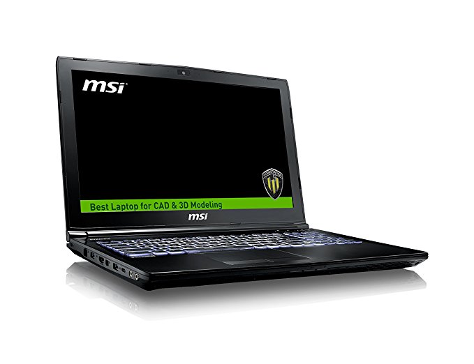 MSI WE62 7RJ-1832US IPS Level 15.6" Workstation Laptop NVIDIA Quadro M2200 i7-7700HQ 16GB 512GB M.2 SATA Windows 10 PRO
