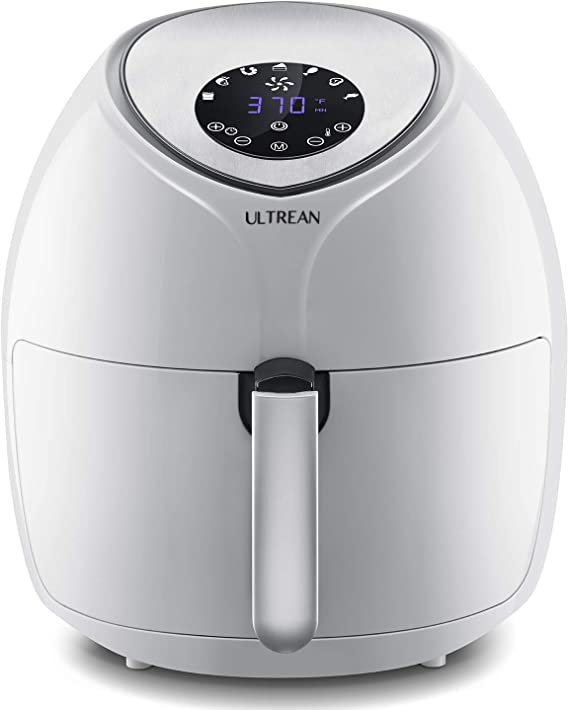 Ultrean 8.5 Quart Air Fryer, Electric Hot Air Fryers XL Oven Oilless Cooker with 7 Presets, LCD Digital Touch Screen and Nonstick Detachable Basket, ETL/UL Certified,18 Month Warranty,1700W (white)