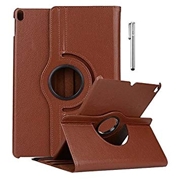 iPad Pro 10.5 Case - 360 Degree Rotating Stand Protective Cover with Meijie Sleep/Wake Feature for Apple iPad Pro 10.5-Inch 2017 Model A1701/A1709 Retina Display (Brown)