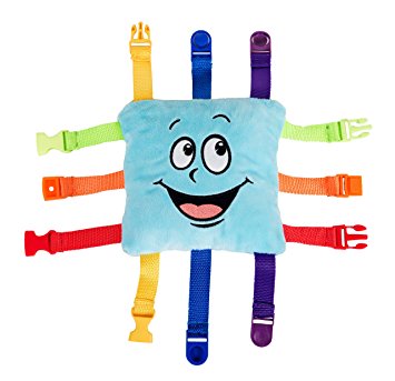 BUCKLE TOY "Bubbles" - Toddler Early Learning Basic Life Skills Children's Plush Travel Activity