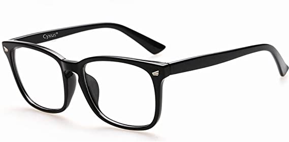 Cyxus Blue Light Fliter Glasses Computer Eyewear Clear Lens Eyeglasses Frame (8082T01,standard size)