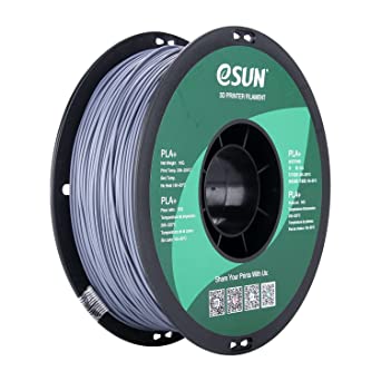 eSUN PLA  3D Printer Filament, PLA Plus Filament 1.75mm, Dimensional Accuracy  /- 0.03mm, 1kg Spool 3D Printing Filament for 3D Printers, Grey