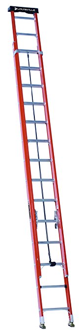 Louisville Ladder L-3022-28PT Pro Top Fiberglass Extension Ladder 300-Pound Capacity, 28-Foot