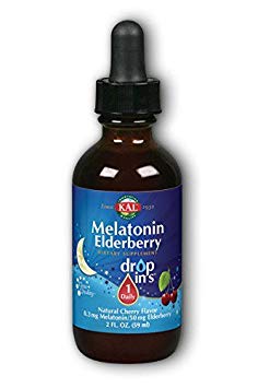 Kal 0.3 Mg Melatonin Cherry Elderberry Dropins, 2 Fluid Ounce