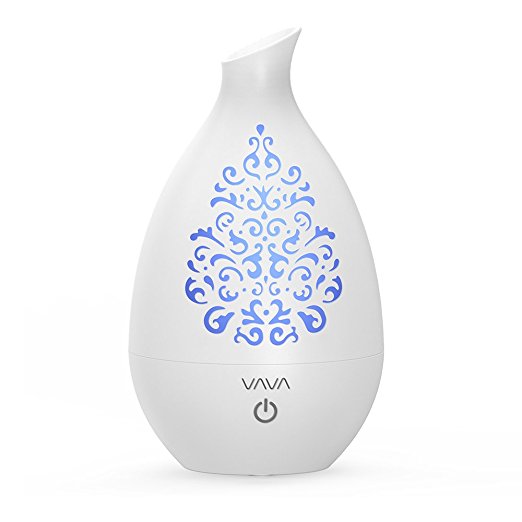 VAVA 210ml Essential Oil Diffuser, Unique Vase Design, One-Button Touch Control, 7 Colors, 7 Hour Work Time