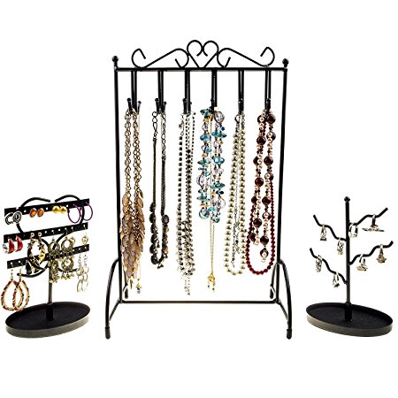 Best Jewelry Organizer Combo - Necklace Holder Ring and Earring Holder by Specialty Styles