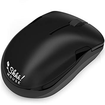 ShhhMouse Wireless Silent Mouse | Portable and Ready-to-use | Mac and PC Compatible - Black