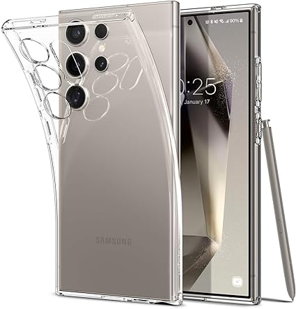 SPIGEN Liquid Crystal Designed for Samsung Galaxy S24 Ultra Case (2024) Exact Fit Slim Lightweight Flexible Layer Soft Clear Cover - Clear