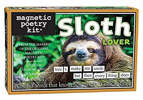 Magnetic Poetry - Sloth Lover Kit - Words for Refrigerator - Write Poems and Letters on the Fridge - Made in the USA