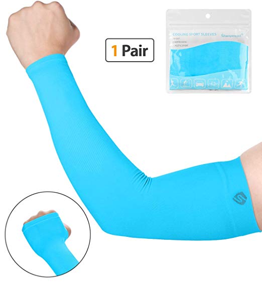 SHINYMOD UV Protection Cooling or Warmer Arm Sleeves for Men Women Kids Sunblock Protective Gloves Running Golf Cycling Driving 1 Pair/ 3 Pairs/ 5 Pairs Long Tattoo Cover Arm Warmer