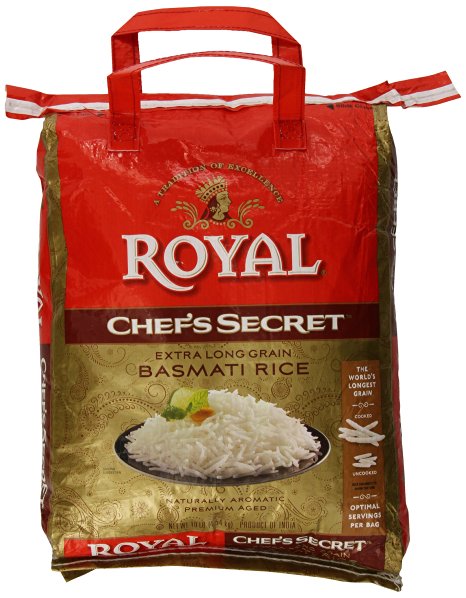 Royal Chef's Secret Extra Long Grain Basmati Rice, 10 Pound